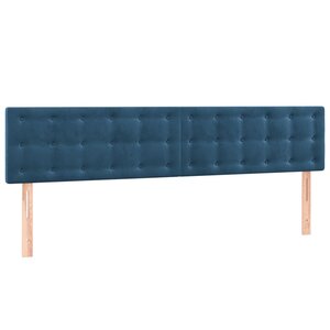 vidaXL Têtes de lit 2 Pièces Bleu foncé 100x5x78/88 cm Velours