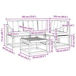 vidaXL Ensemble de canapés d'extérieur 5 pc Blanc et Beige