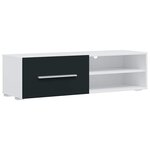 vidaXL Meubles TV 5 Pièces avec lumière LED indigo mat bois d'ingénierie