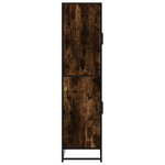 vidaXL Buffet haut chêne fumé 68x35x139 cm bois d'ingénierie