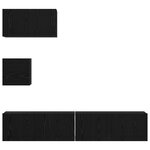 vidaXL Ensemble meuble TV 4 Pièces Chêne noir 80 x 30 x 30 cm