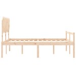 vidaXL Lit pour personne âgée et tête de lit 140x190 cm bois massif