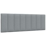 vidaXL Coussin de tête de lit gris clair 140 cm tissu