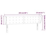vidaXL Tête de lit avec oreilles Crème 203x23x78/88 cm Tissu