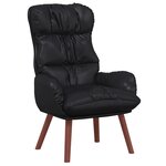 Chaise relaxante vidaXL Noir en faux cuir