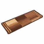 vidaXL Tapis d'escalier autoadhésifs 10 Pièces 65x21x4 cm Marron