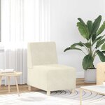 vidaXL Canapé modulaire sans accoudoirs Crème 55 cm Velours