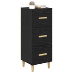 vidaXL Buffet Chêne noir 34 5 x 34 x 90 cm Bois d'ingénierie