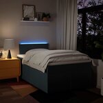 vidaXL Sommier à lattes de lit avec matelas Bleu 120x200 cm Tissu