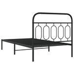 vidaXL Cadre de lit métal sans matelas avec tête de lit noir 107x203cm
