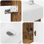 vidaXL Meuble de salle de bain avec robinet Bois ancien