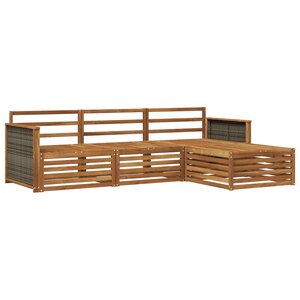 vidaXL Ensemble de canapés d'extérieur Naturel 249 5 x 162 5 x 73 cm