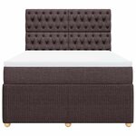 vidaXL Sommier à lattes de lit avec matelas Marron foncé 160x200 cm