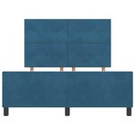 vidaXL Cadre de lit avec tête de lit Bleu foncé 140 x 200 cm Velours