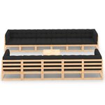 vidaXL Salon de jardin 12 Pièces avec coussins anthracite Pin massif