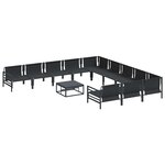 vidaXL Ensemble de canapé de jardin 12 Pièces Anthracite Acier