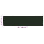 vidaXL Écran de balcon Vert foncé 120x500 cm PEHD