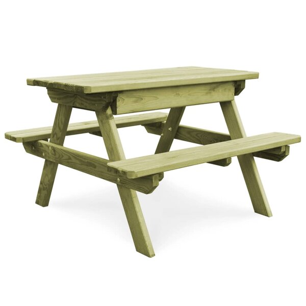 vidaXL Table de pique-nique pour enfants avec bancs Pinède imprégnée