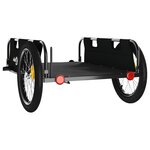 vidaXL Remorque de vélo noir tissu oxford et fer
