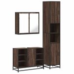 vidaXL Ensemble de meubles de salle de bain 3 Pièces Chêne marron