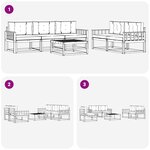 vidaXL Ensemble de canapés d'extérieur 6 Pièces Blanc et crème