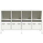 vidaXL Buffet blanc 135x39x73 5 cm acier laminé à froid
