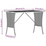vidaXL Table de jardin avec dessus en bois d'acacia beige 105x75x72 cm