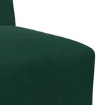 vidaXL Canapé modulaire sans accoudoirs Vert foncé 55 cm Velours