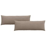 vidaXL Coussins de canapé 2 pc tissu Taupe 120 x 40 cm