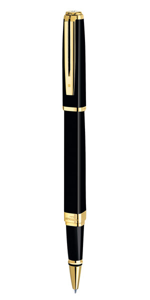 Waterman exception stylo roller fin  noir  recharge noire pointe fine  coffret cadeau