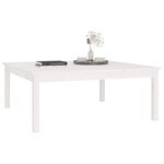 vidaXL Table basse Blanc 100x100x40 cm Bois massif de pin