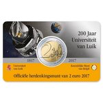 Pièce de monnaie 2 euro commémorative Belgique 2017 BU – Université de Liège – Légende française