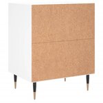vidaXL Table de chevet blanc 40x30x50 cm bois d’ingénierie