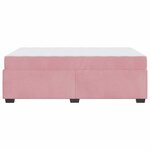 vidaXL Cadre de lit avec matelas Rose 120 x 190 cm Velours