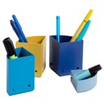 Pot à crayons plastique the quarter 4 compartiments - coloris bleu - exacompta