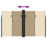 vidaXL Auvent latéral rétractable beige 200x1200 cm