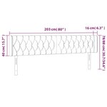 vidaXL Tête de lit à LED Taupe 203x16x78/88 cm Tissu