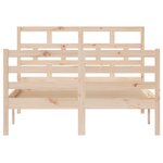 vidaXL Cadre de lit sans matelas bois massif 120x200 cm