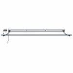 vidaXL Cadre de store manuel avec LEDs Anthracite 4 x 2 m Aluminium