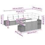 vidaXL Ensemble de canapé de jardin 9 Pièces Marron polyrotin