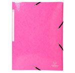 Chemise 3 rabats élastiques Max Capacité IDERAMA Carte pelliculée 425g Rose EXACOMPTA
