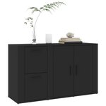 vidaXL Buffet Noir 100x33x59 5 cm Bois d'ingénierie