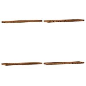 vidaXL Étagères murales 4 Pièces vieux bois 40x10x1 5cm bois d'ingénierie