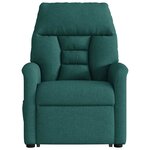 vidaXL Fauteuil inclinable vert foncé tissu