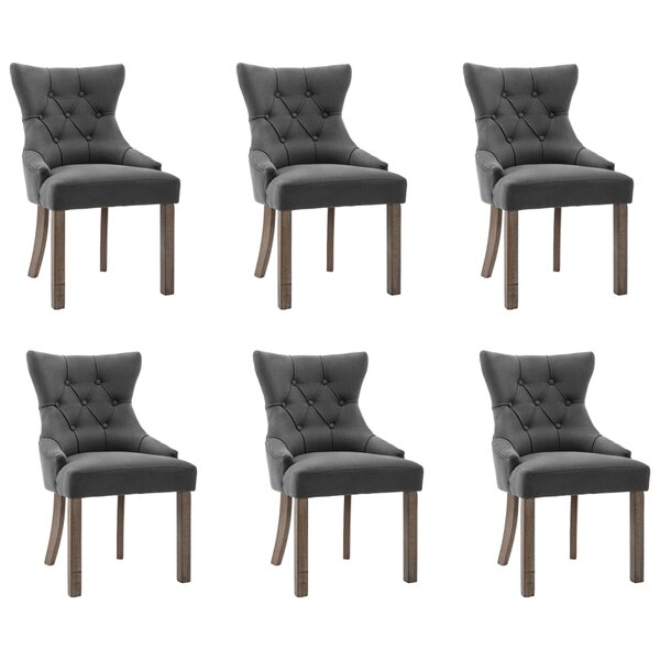 vidaXL Chaises à manger lot de 6 gris tissu