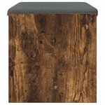 vidaXL Banc d'entrée avec coussin Chêne fumé 63 x 38 x 40 cm