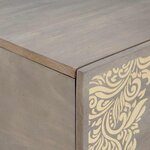 vidaXL Table basse Gris 100 x 54 x 40 cm bois de manguier massif
