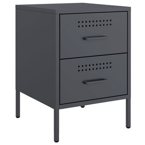 vidaXL Table de chevet anthracite 36x39x50 5 cm acier