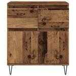 vidaXL Buffet Bois Ancien 60 x 35 x 70 cm Bois d'ingénierie et fer