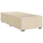 vidaXL Sommier à lattes de lit et matelas Crème 90x190 cm Tissu
